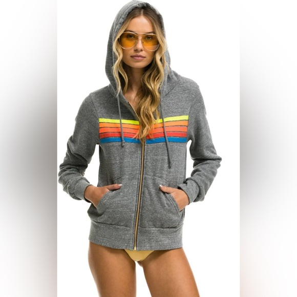 Aviator Nation neon stripe jacket medium ✨ - Picture 7 of 7